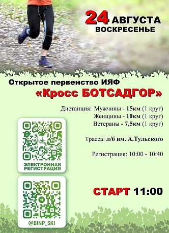 Забег Кросс Ботсадгор